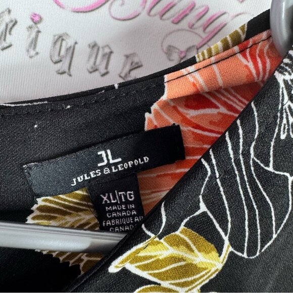 Jules & Leopold top Black Tank Top with Multicolor Floral Design flowers - Picture 5 of 6